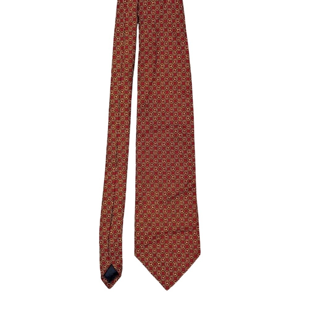 Brooks Brothers Silk Tie Red Gold Paisley Pattern Men's Necktie